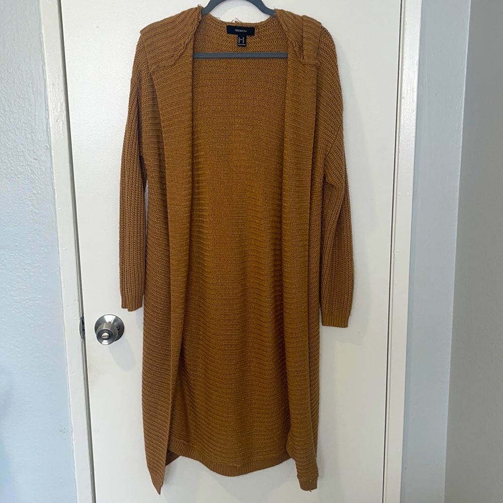 Long Crochet Style Cardigan